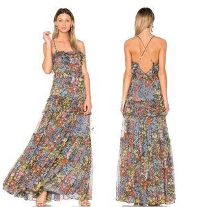 Needle & Thread Flowerbed Floral Tiered Maxi Dress